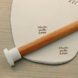 Made With Love - Personalization Stamp For Metal Clay And Polymer Clays