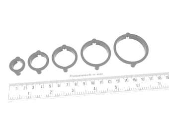 Circle Pendant Cutter With 2 Sided Bail (set of 5)