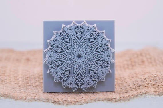 Fimo Mandala Texture Stamp 38 X38 mm 1 12 X 1 12 For PMC Polymer Clay Art Clay Metal Clays Florada 5