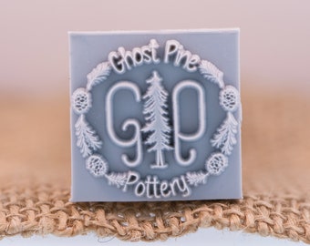 Custom Stamp 25 X 25mm / 1&quot; X 1&quot; For PMC, Art Clay, Metal Clays, Polymer Clay and Pottery Clays.