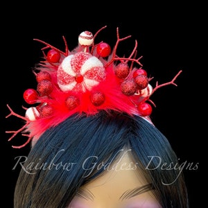 Pfefferminz Urlaub Stirnband, Whoville Dr. Seuss Weihnachten Fascinator, hässlich/klebrig Weihnachten Pullover Party Kopfschmuck, Urlaub Foto Prop,
