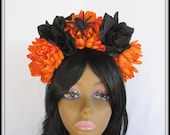Day of the Dead Headpiece, Halloween Headband, Día de los Muertos Crown, Flower Crown, Flower Head Wreath, Floral Headpiece, Floral Crown