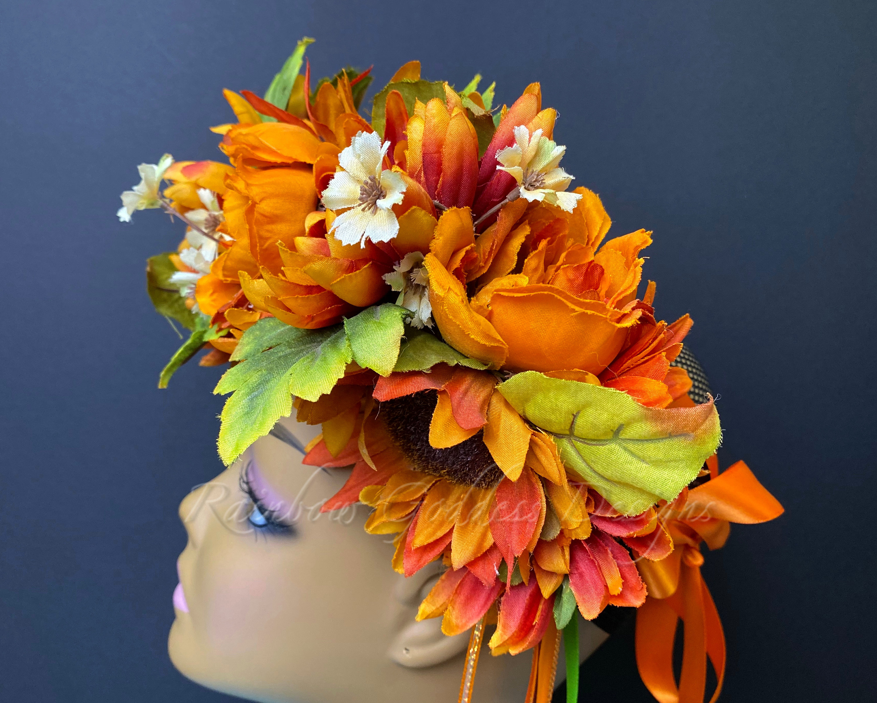 Fall Flower Crown, Autumn Flower Crown, Flower Head Wreath, Floral ...