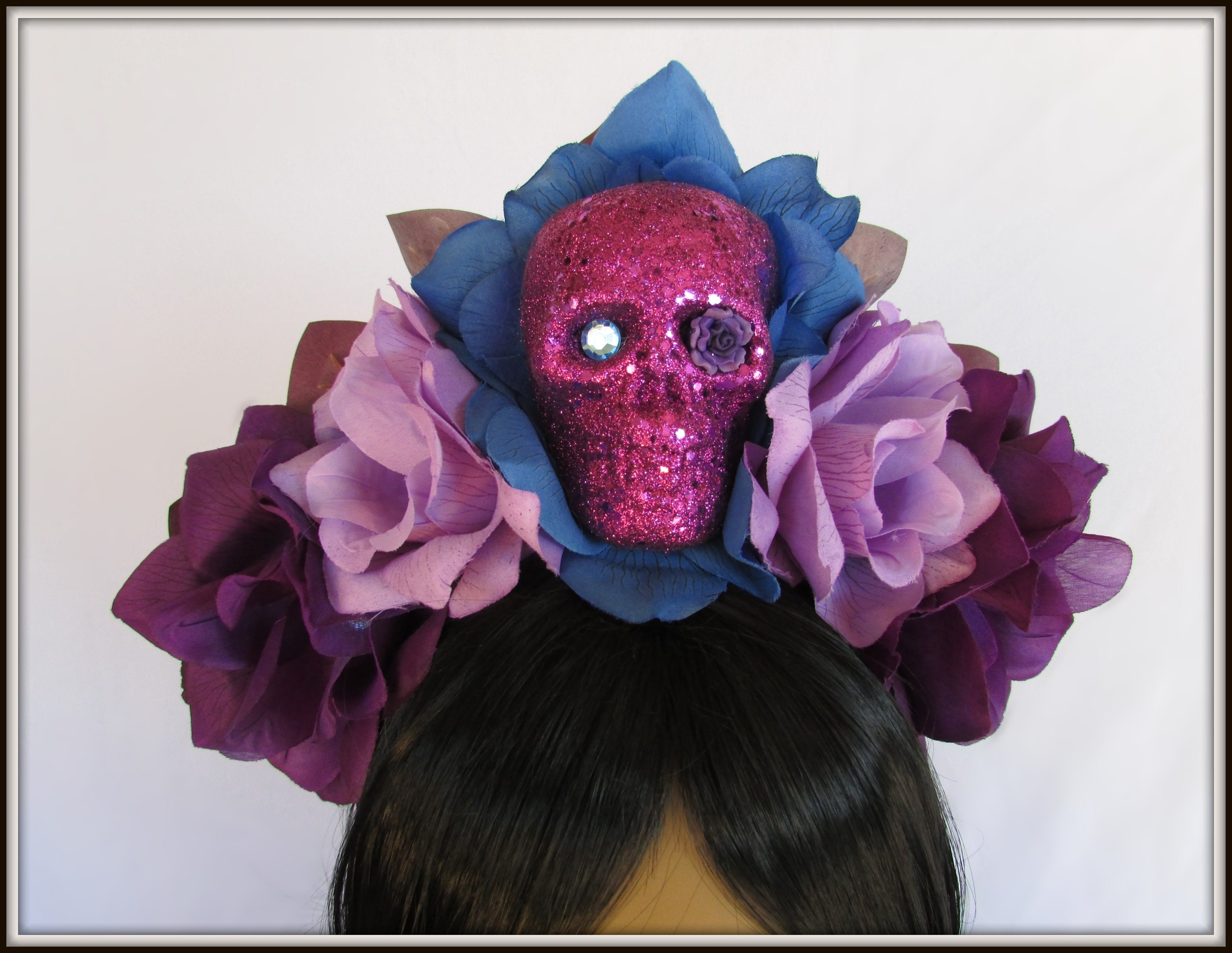 Day of the Dead Flower Headpiece, Día de los Muertos Headband, Flower