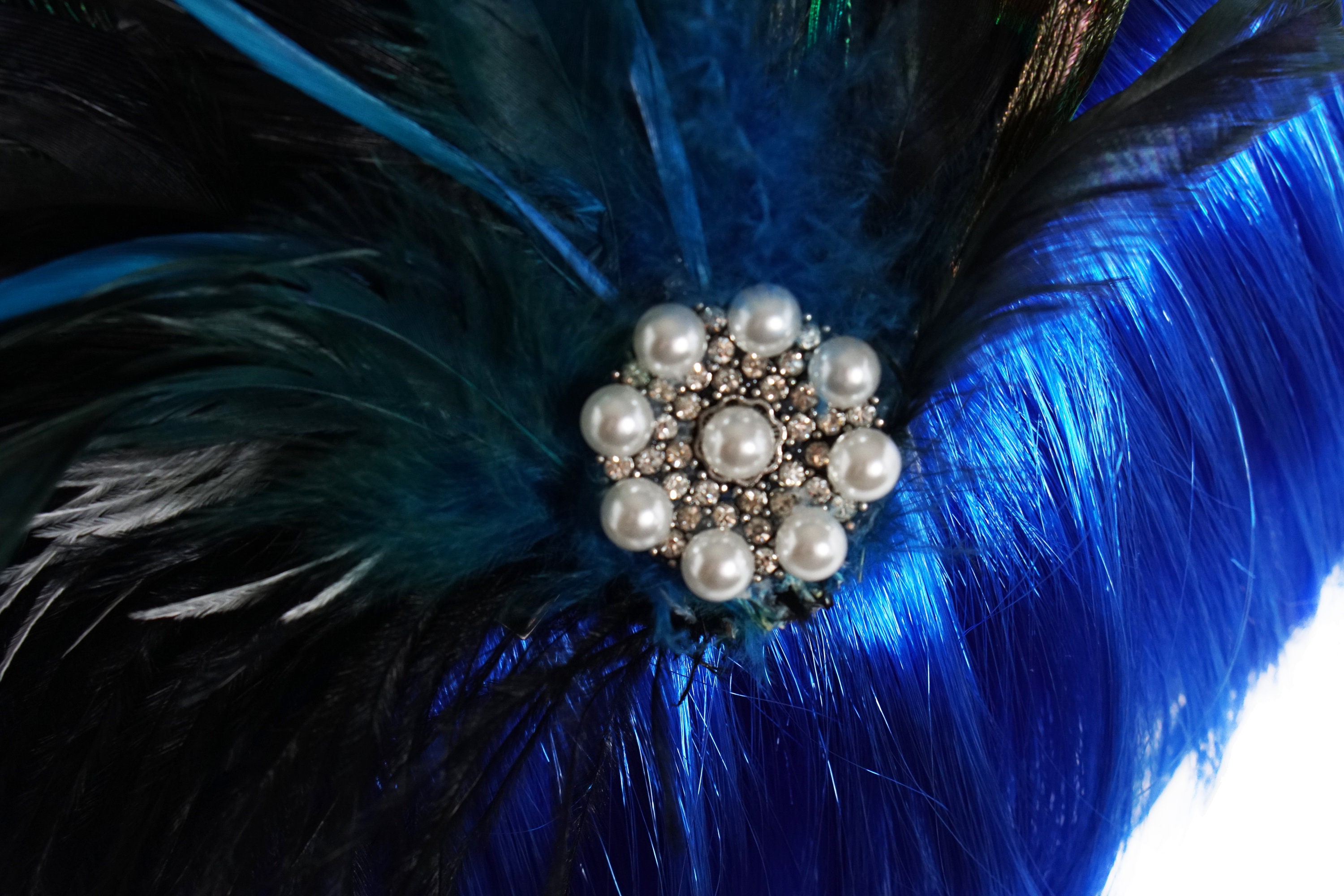 Peacock Feather Hair Clip Peacock Feather Fascinator Peacock