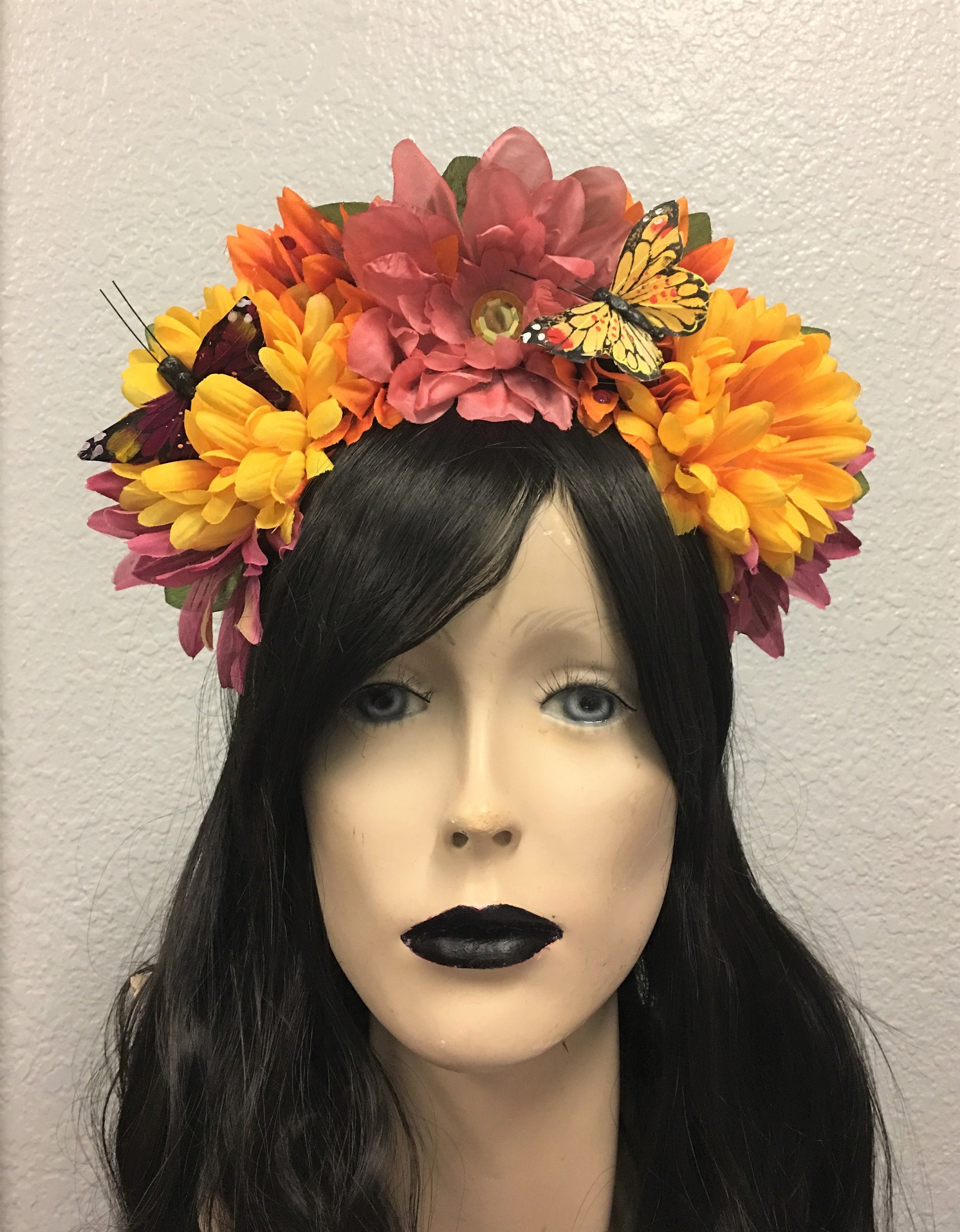 Fall Headdress, Flower Headdress, Flower Headband, Floral Crown, Fall ...