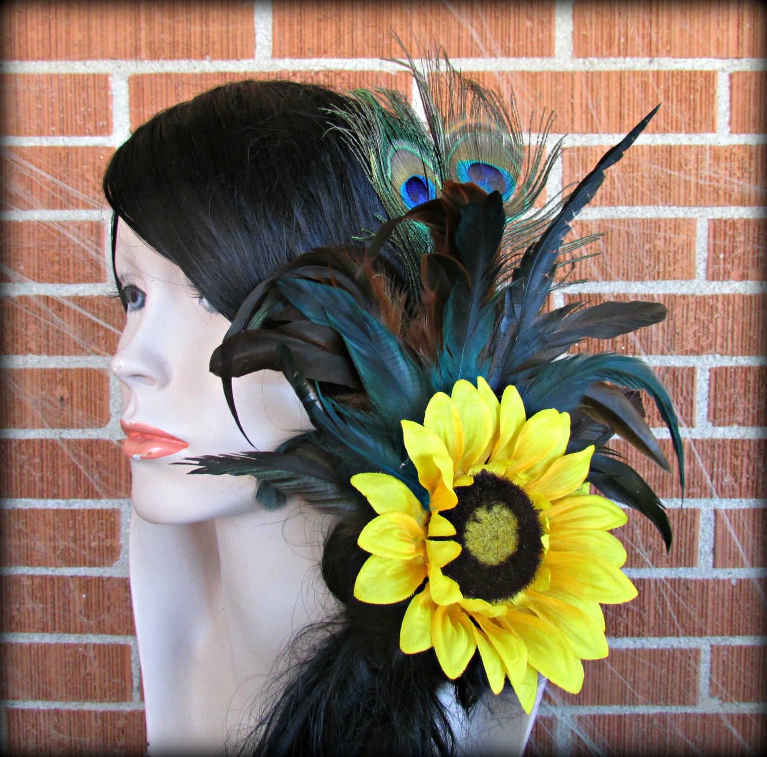 sunflower hair clip wedding
