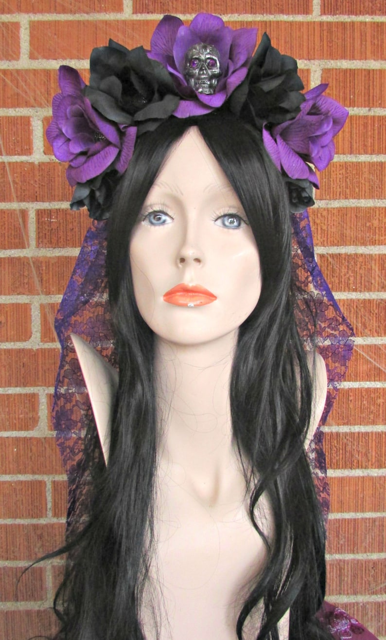 Rose Skull Crowns Day of the Dead Flower Crown Día de los Etsy