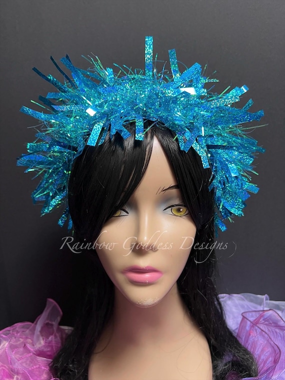 Sparkly Tinsel Crown – Shiny Party Headband for All Ages
