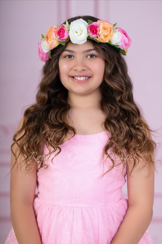 Spring Flower Crown, Floral Crown, Fairy Crown, Floral Headpiece, Flower Girl Headpiece, Festival Crown, Bridesmaid Crown