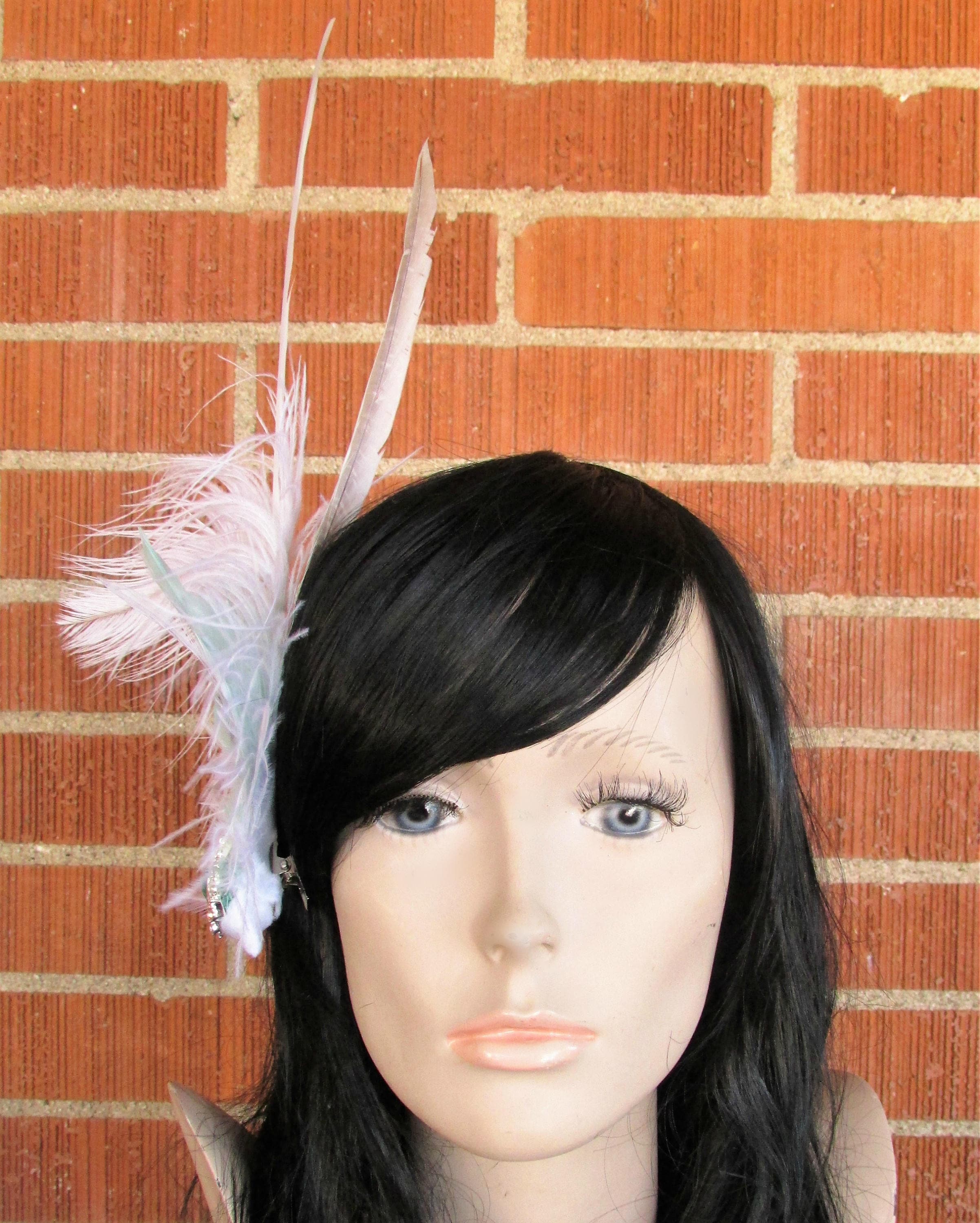Feather Hair Clip Feather Headpiece Feather Fascinator Wedding