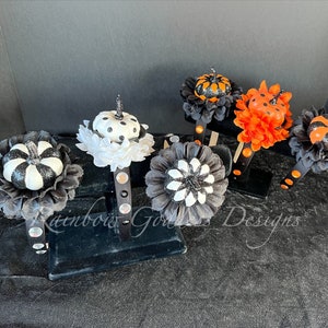 Pumpkin Headbands, Halloween Headbands, Halloween Headpiece, Pumpkin Headpiece, Pumpkin Fascinator,Halloween Crown, Black Headband, All Ages