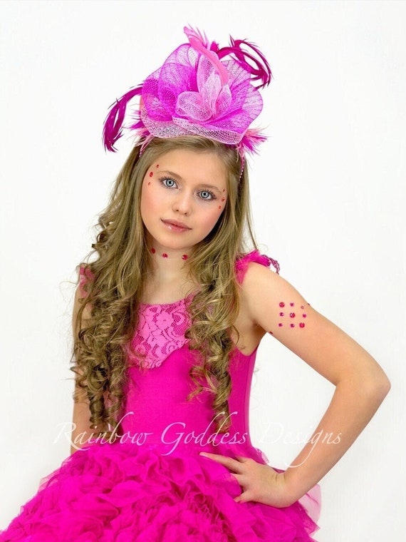 Valentines Pink Feather Kentucky Derby Headband Fascinator, Tea Party Church Hat, Flapper Roaring 20s Headpiece, Cocktail Wedding Hatinator