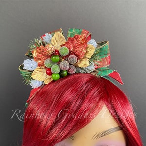 Christmas Berry Headband: Holiday Party Headpiece