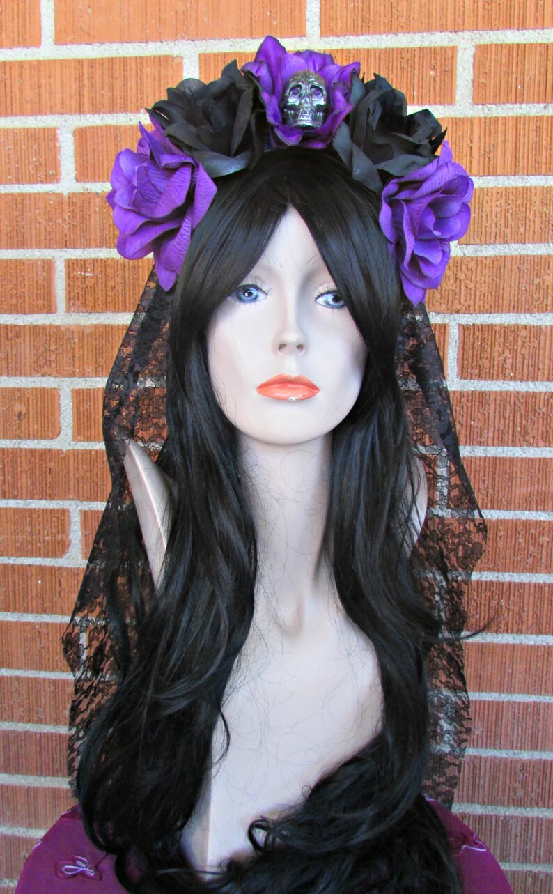 Rose Skull Crowns Day of the Dead Flower Crown Día de los Etsy