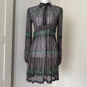 miu miu sheer dress Miu Miu polka-dot semi-sheer midi dress