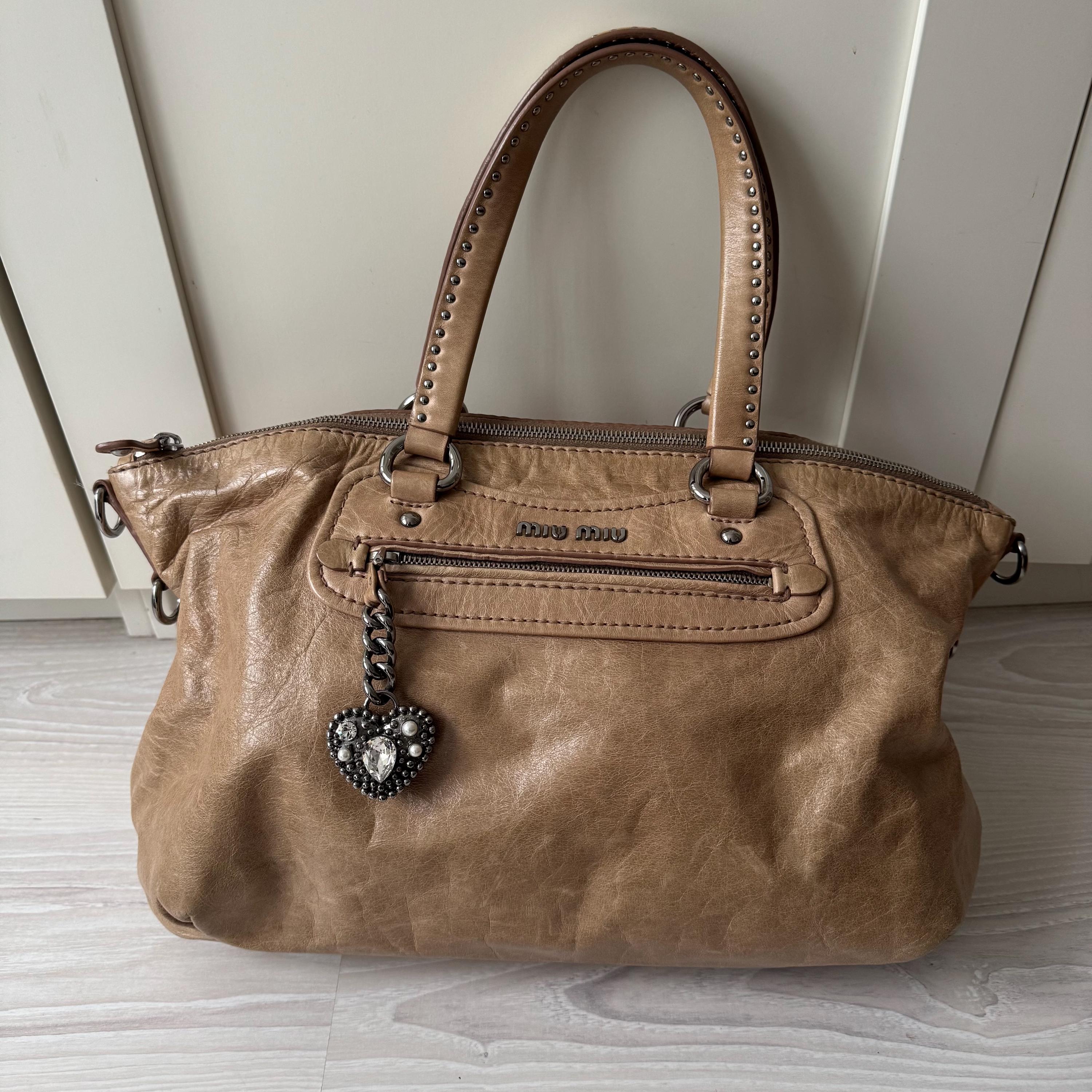 系*譜様 PRADA Studded Leather Bag 2way arch PRADA Studded Leather Bag 2way archive Vintage Prada Shoulder Bag