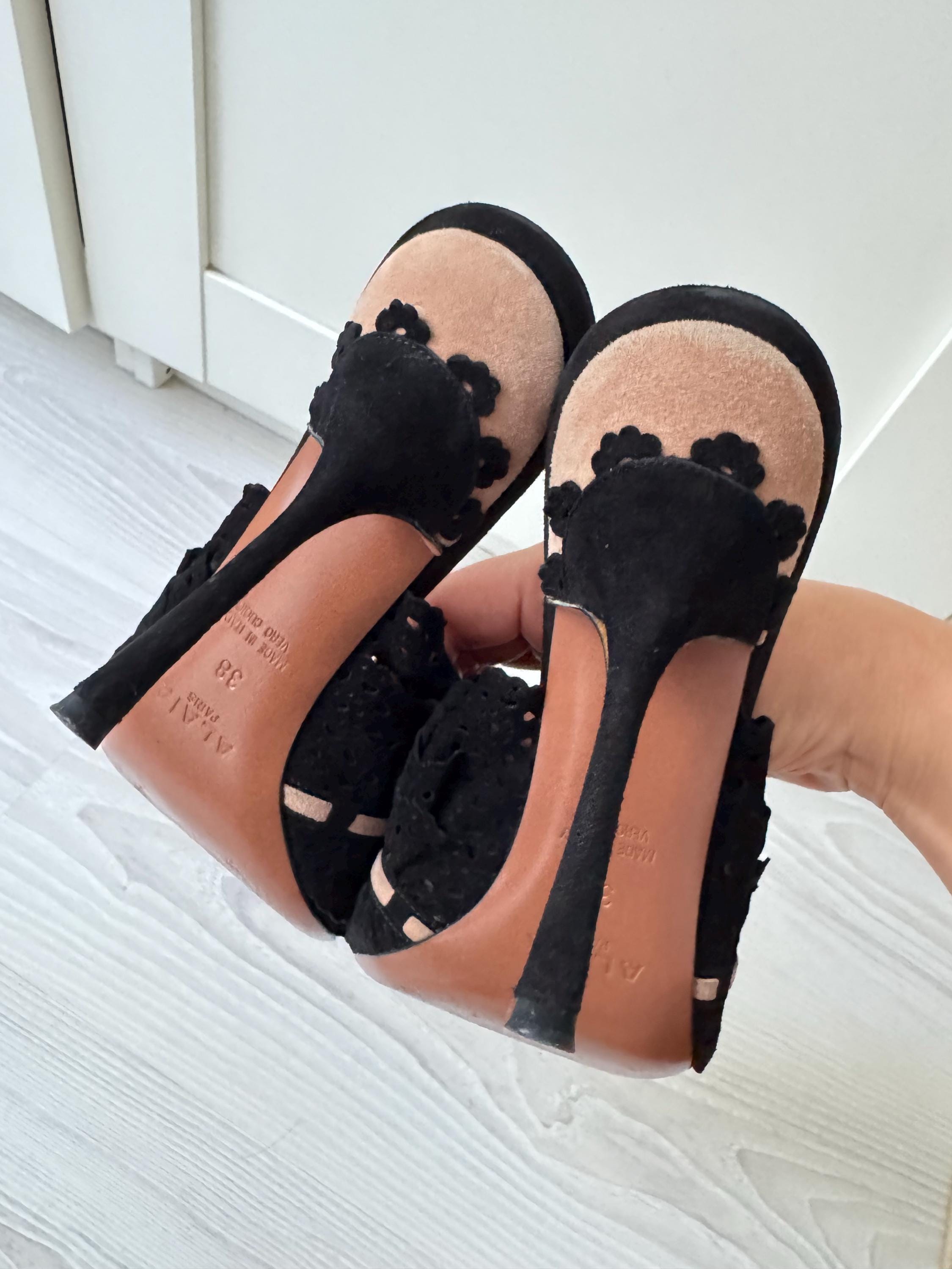 ヴィンテージ AZZEDINE ALAIA ミュール 38 アライア フリル サンダル