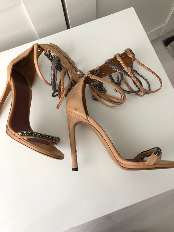 wrap sandals heels