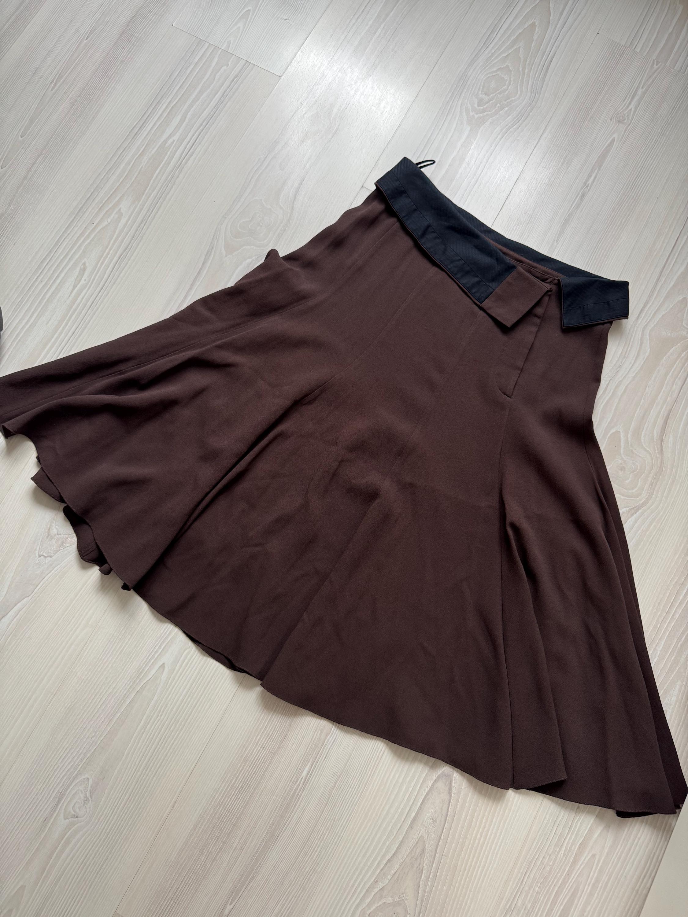 スカート Prada Dark Brown Cotton Reversible Skirt Prada Dark Brown Cotton Reversible Skirt | italist