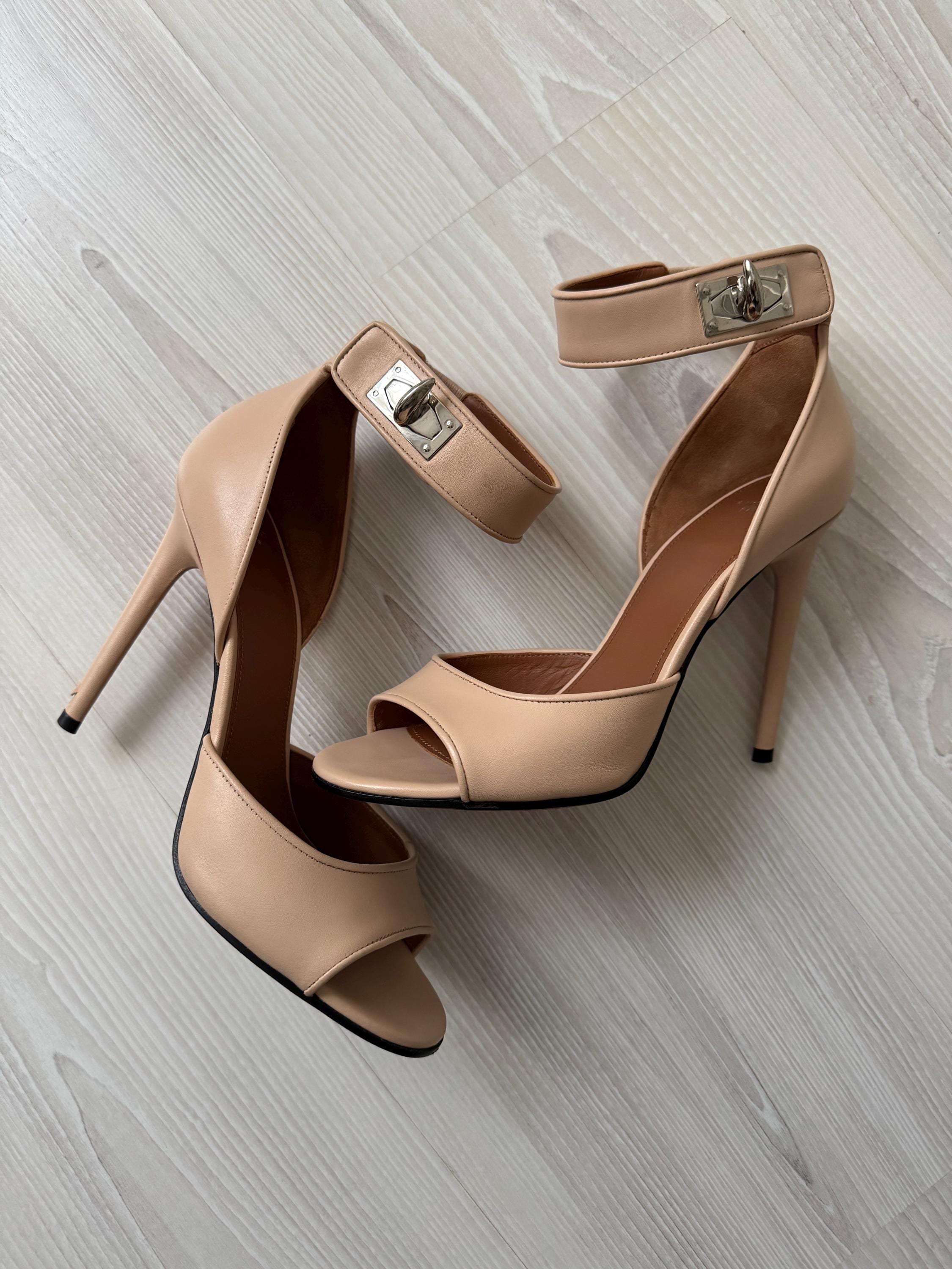 Vintage GIVENCHY Spring 2012 Shark Lock Sandals Heels by Riccardo