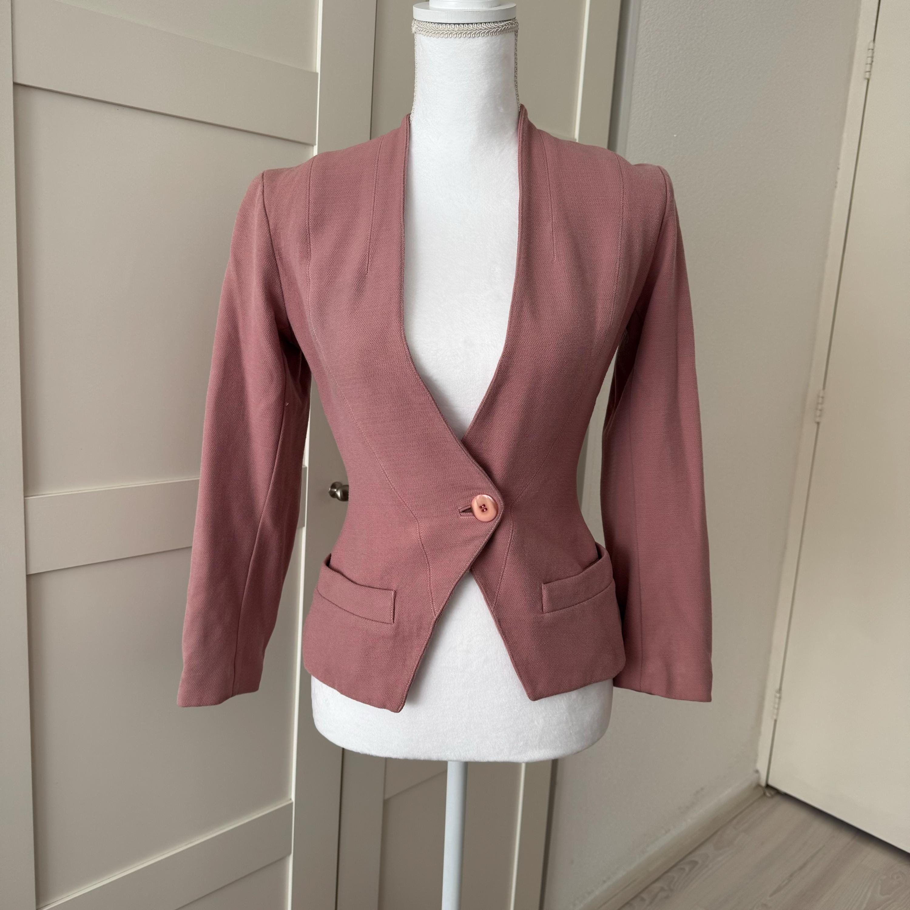 Vintage AZZEDINE ALAIA Blazer 90s 80s Jacket Wool Blush Pink Vintage AZZEDINE ALAIA Blazer 90s 80s Jacket Wool Blush Pink
