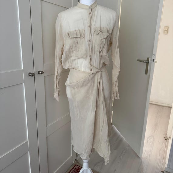 Vintage ACNE Wrinkle Dress Crinkle Cotton Wrap Resort 2013 Long Sleeve Midi  Wrapped Beige Cream 00s Acne Studios Button Texture Sheer White - Etsy  Ireland