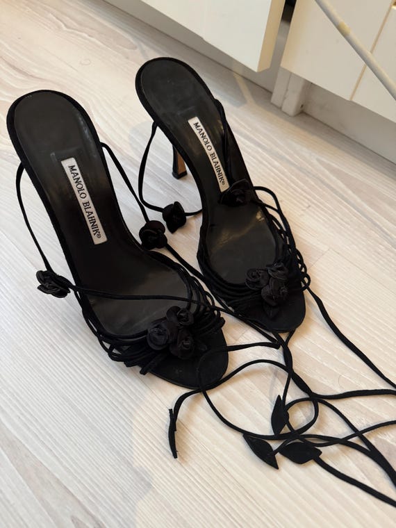 Black With Roses Manolo Blahnik Manolo Blahnik Shoes Hot Pickbrand