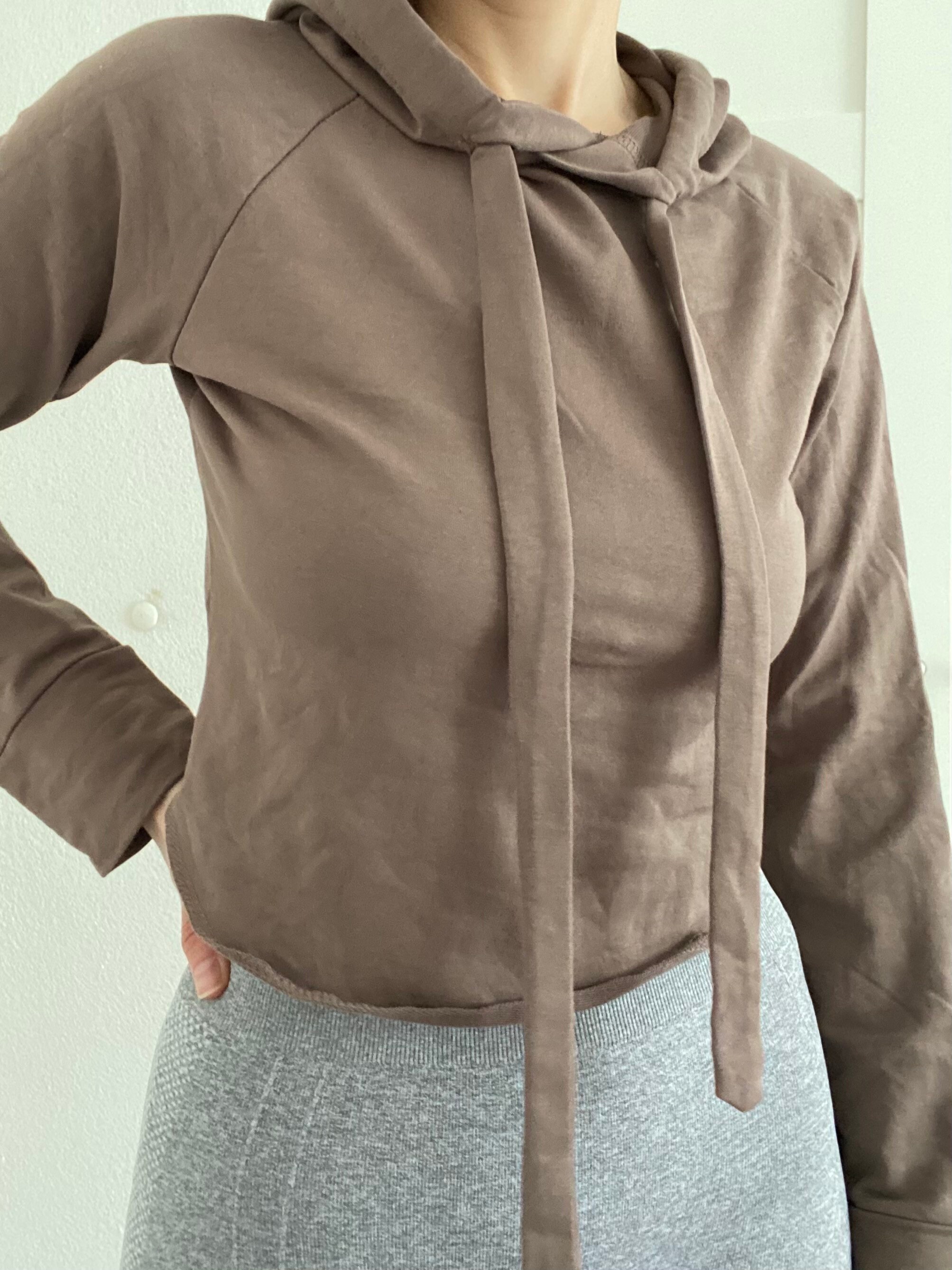 thin cropped hoodie
