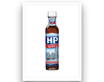 Handgezeichnete Sauce Braune Soße Print, Küchen Dekor, Einweihungsgeschenk,,