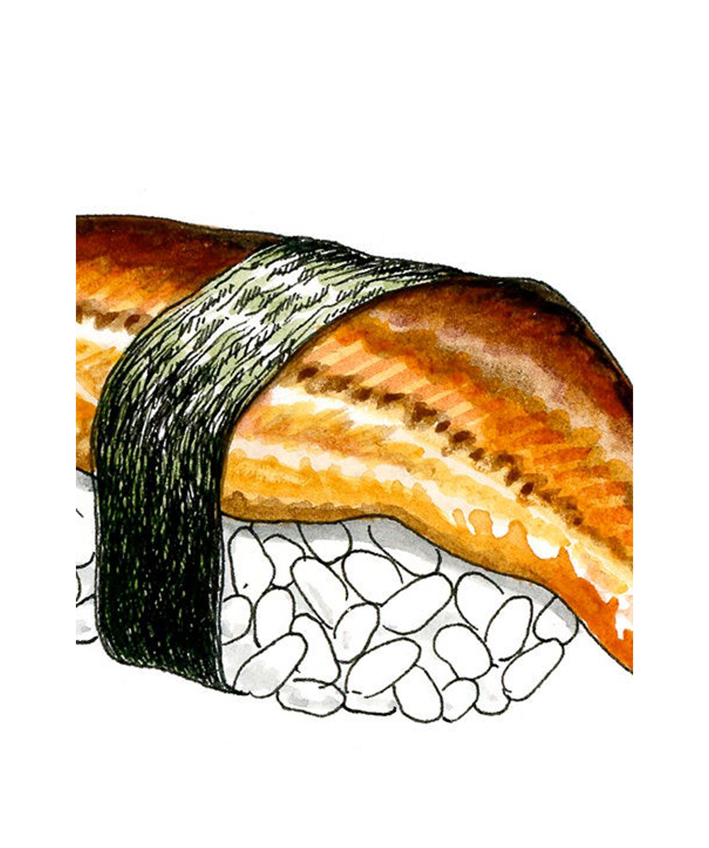 Sushi, Sushi Illustration, Sushi Gift, Sushi Pen and Ink Drawing ...