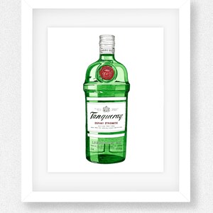 Tanqueray Gin-tryck, Ginälskare-present, Ginbar-konst, Kökskonst, Väggkonsttryck, Inflyttningspresent, bild 3