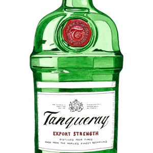 Tanqueray Gin-tryck, Ginälskare-present, Ginbar-konst, Kökskonst, Väggkonsttryck, Inflyttningspresent, bild 7