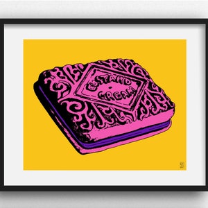 Brilliant Biscuit Print! Pop Art Print, Custard Cream, House Warming Gift, Kitchen Decor