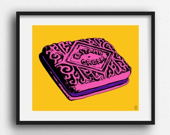 Brilliant Keks Druck! Pop Art Print, Vanillecreme, Einweihungsgeschenk, Küchendeko