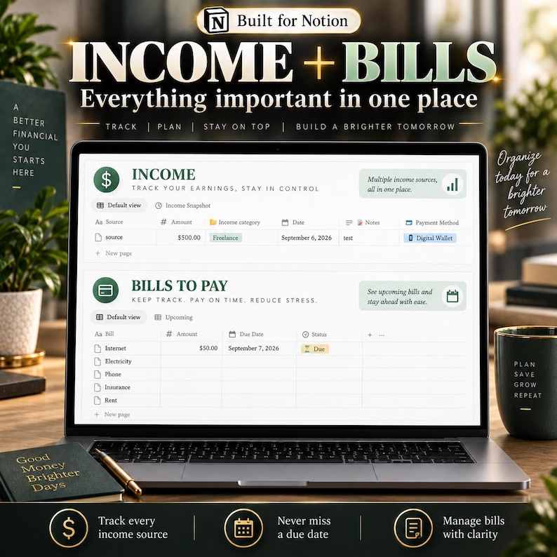 Tracker Table Layout Notion Budget Planner Template, Monthly Finance Tracker, Expense ...