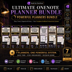 OneNote-Planervorlage, Digitales Planerpaket, Managerplaner, Geschäftsplaner, Projektmanagementvorlage, Aufgabenverfolgung