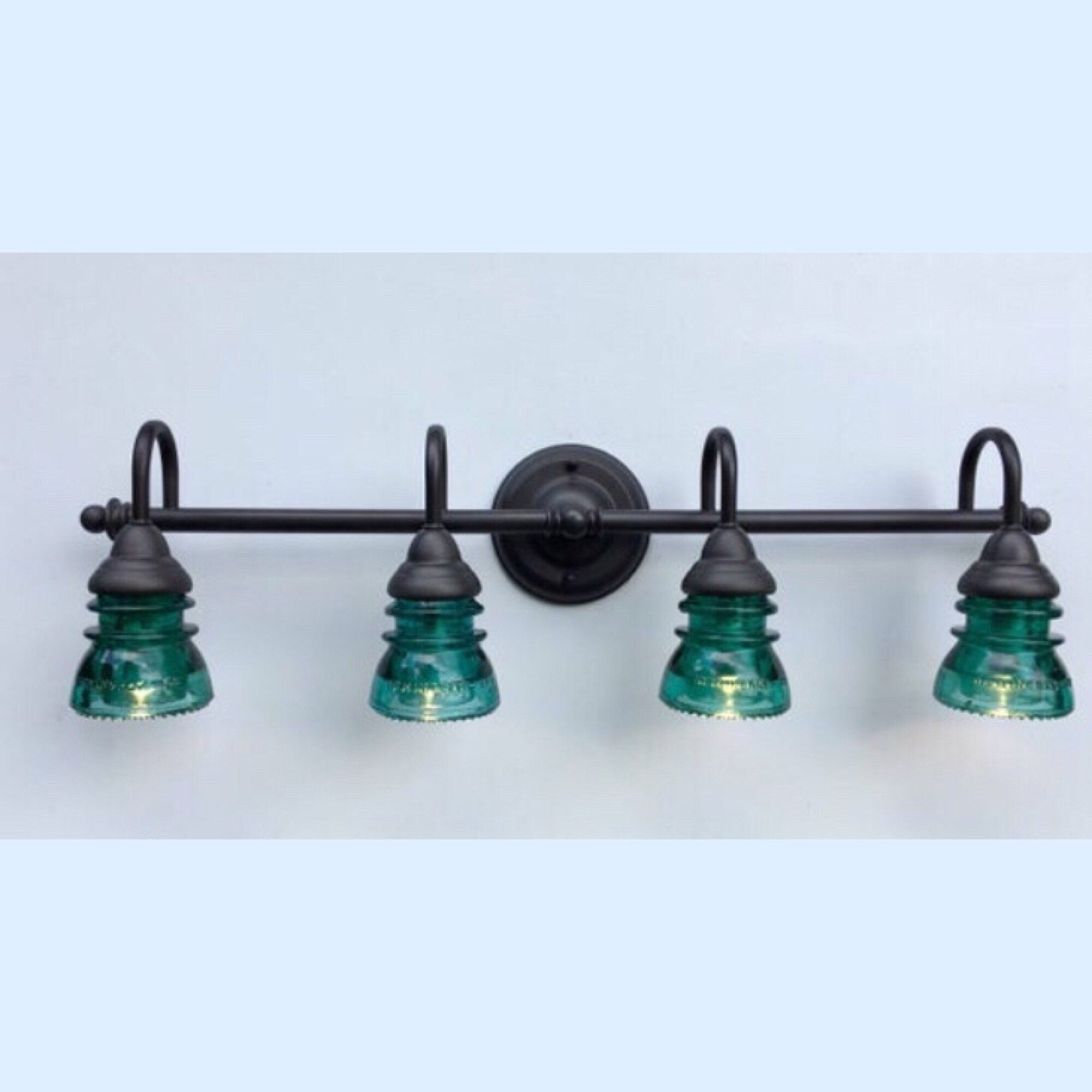 Accesorio de tocador de baño de 4 luces con aisladores de | Etsy