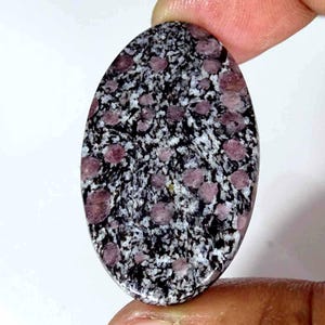 Natural Ruby Fall Jasper Oval Cabochon Loose Gemstone (26x44x6mm, 66.20Cts)