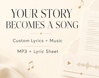 Custom Song with Personalized Lyrics | Full-Length MP3 and Printable Lyric Sheet | Digital Download