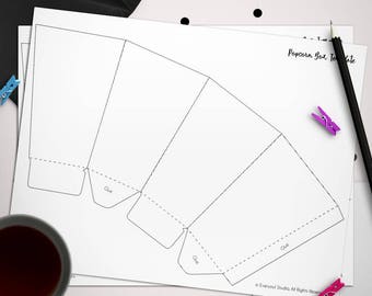 popcorn box template etsy