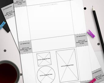 gift box template etsy