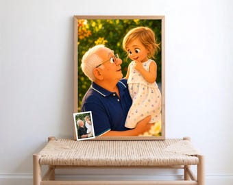 Custom Cartoon Family Portrait from Photo | Personalized Family, Couple & Individual Portrait | Digital Download