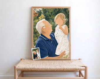 Custom Minimalist Family Portrait from Photo | Personalized Family, Couple & Individual Portrait |Modern Faceless Portrait |Digital Download