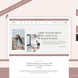Aesthetic Creative Agency Website Template | Elena Wix Studio Template | Website Template | Service Template | Chic and Customizable