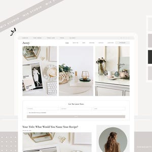 Aesthetic Wix Website Template | Minimalist Chic & Customizable Wix Blog Template for Boss Babes | Website, Blog, eCommerce