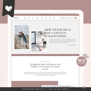 Aesthetic Creative Agency Website Template | Elena Wix Studio Template | Website Template | Service Template | Chic and Customizable