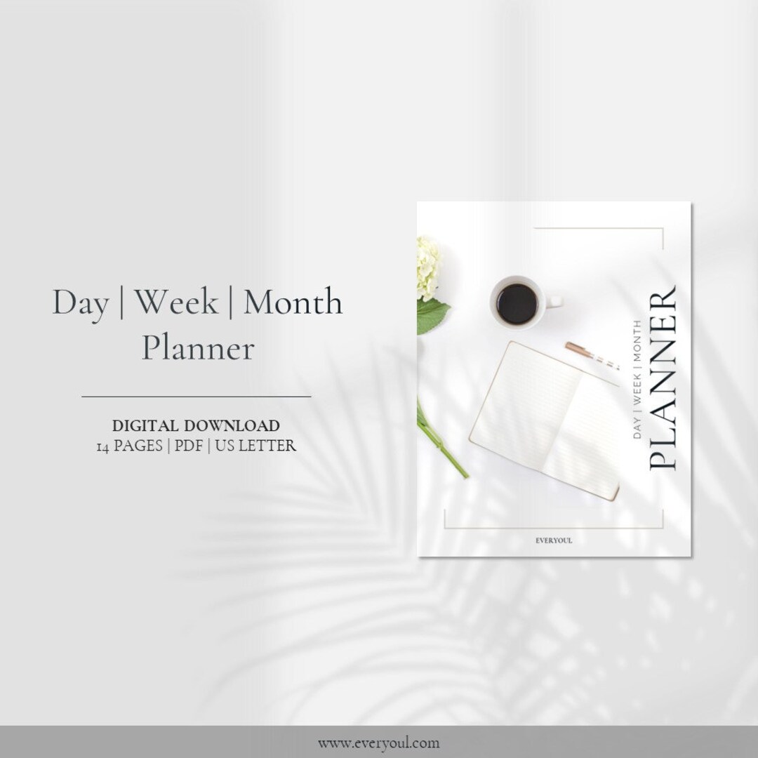 Day Week Month Planner Calendars Workbook Small Business Etsy Day week month planner calendars workbook small business etsy