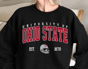 Ohio Sweatshirt State of Ohio Sweater Vintage University Crewneck Varsity Football Shirt