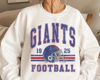 Vintage 90s Style Giant Sweatshirt, New York Football Crewneck, NY Giant Shirt, New York Football Sweater, New York Fan Gift